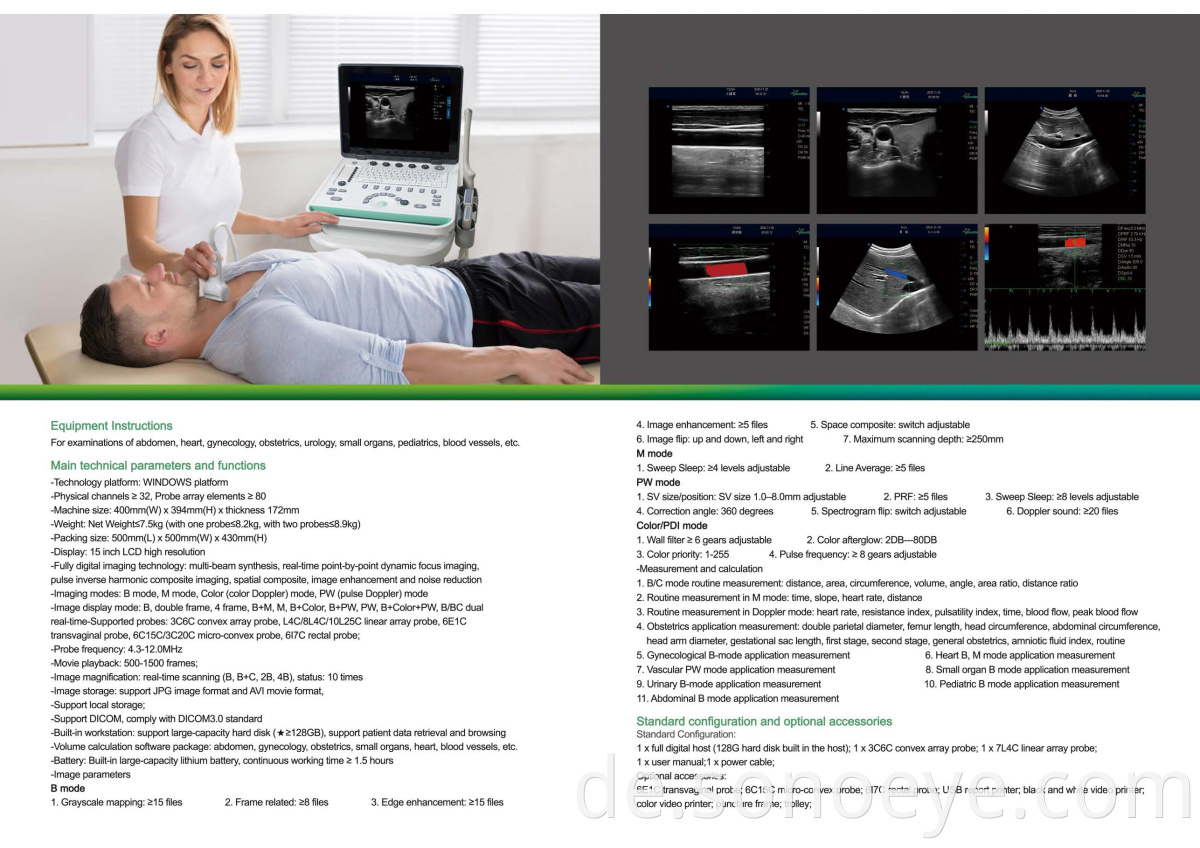 Color Doppler Ultrasound Machine for Vet